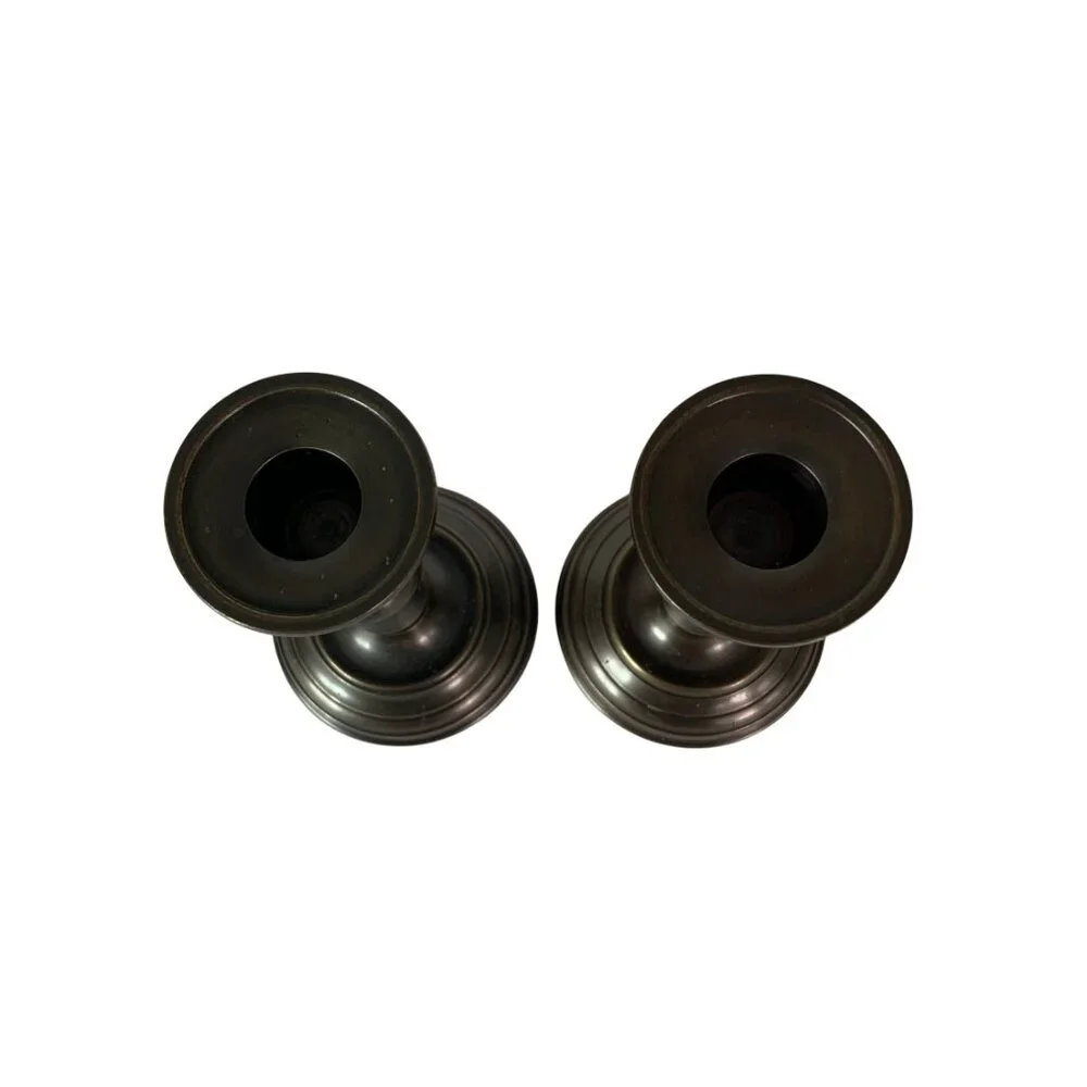 RESTORATION HARDWARE Oil Rubbed Bronze Metal Candlesticks